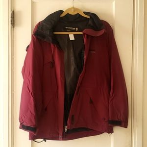 Moonstone Gore-Tex womens medium hiking/outdoor jacket-maroon